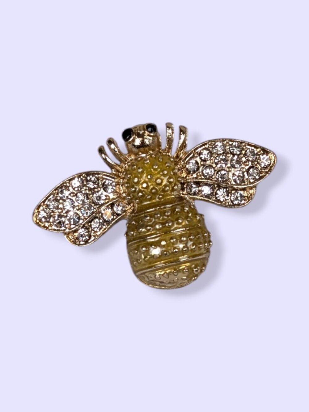 Bumpy Rhinestone Bee Brooch